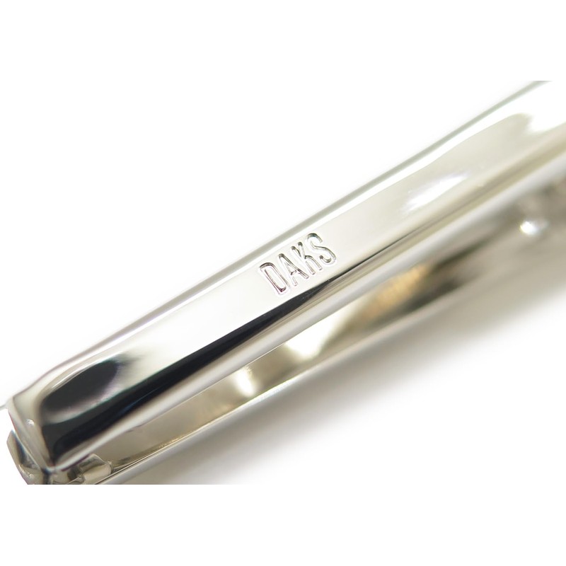 DAKS Emblem White Butterfly Tie Bar Tie Clip, Brass, No