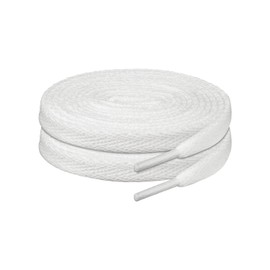 Endoto Flat Shoe Laces for VEJA Esplar/Campo/V-10/V-12/V-15/Rio Branco/SDU/Urca/Minotaur/Venturi/Nova Shoes, Replacement Wide Shoelaces Laces, White
