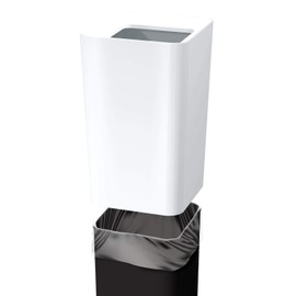 ASBEL A6210 Leclerc CV Mini Wastebasket Lavatory Tabletop Wastebasket Without Lid, White