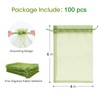 Kikhope 100pcs Fruit Protection Bags 4x6 inch, Olive Green Netting