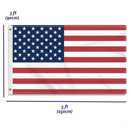 Large 90 x 150 cm USA Flag, Large 150D America Friendship Banner, Germany Flag Doube Side Print Decor Brass Eyelets Large USA