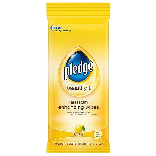 Pledge Beautify It Lemon Enhancing Wipes - Conveniently Dust, Clean