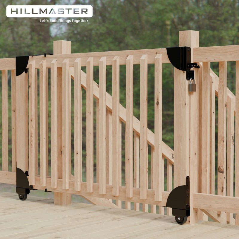 Sliding Gate Kit with Wheel,Heavy Duty Fence Gate Frame Kit
