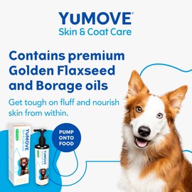 YuMOVE Skin & Coat Care Moulting Supplement for Dogs, Coat and Skin Supplement for Dogs with Skin Irritation, Dull Coats and Excess Moulting, 500ml