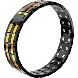 POLLDAN 3X pulseras magnticas de potencia para hombre  6200 Gauss Strength Pulsera de titanio para hombre con cierre plegable, longitud ajustable,... 