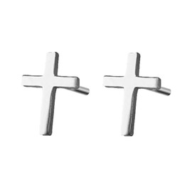 SBI Jewelry Latin Cross Silver Earrings Studs for Women Sister Friends BFF Cousin Niece Daughter Follower Family Stainless Steel Birthday Christmas