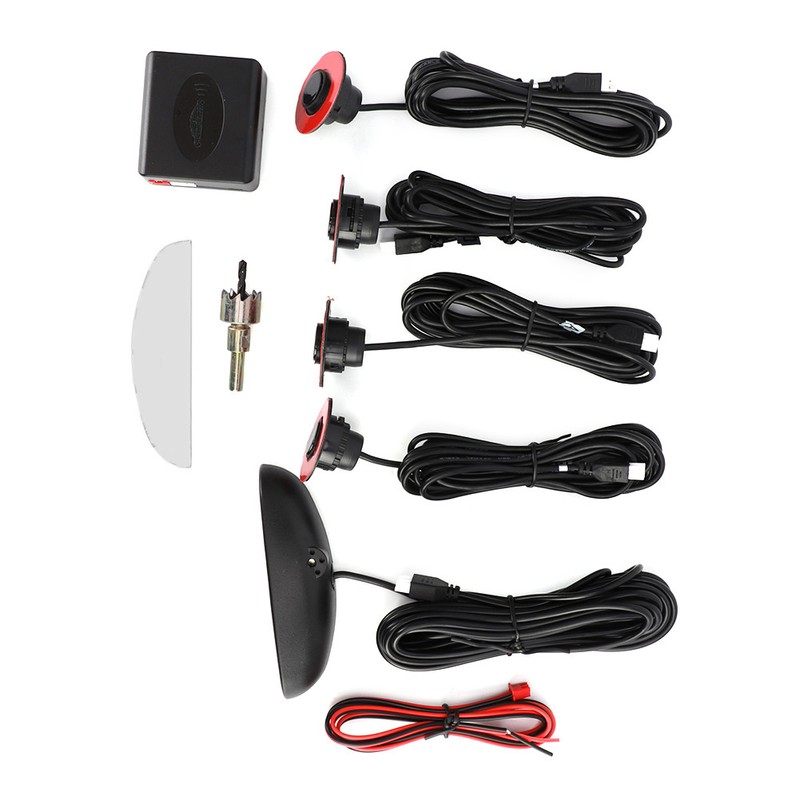 Car Parking Assistanc with 4pcs Adjustable Flat Sensors Automobile Reverse