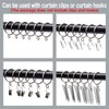 Openable Curtain Rings with Eyelets,1inch Heavy Duty Rustproof Metal Drapery