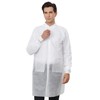 Greenour Disposable Lab Coats for Adults with Pockets White Lab