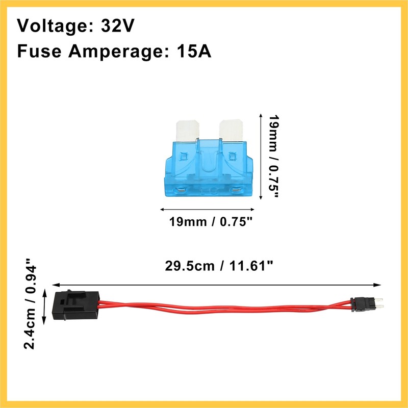 REPAIROCK 32V Mini Fuse Adapter Tap Fuse Kit with 2pcs