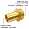 Brass 3/4" Barb x 3/4" GHT Male Garden Hose End