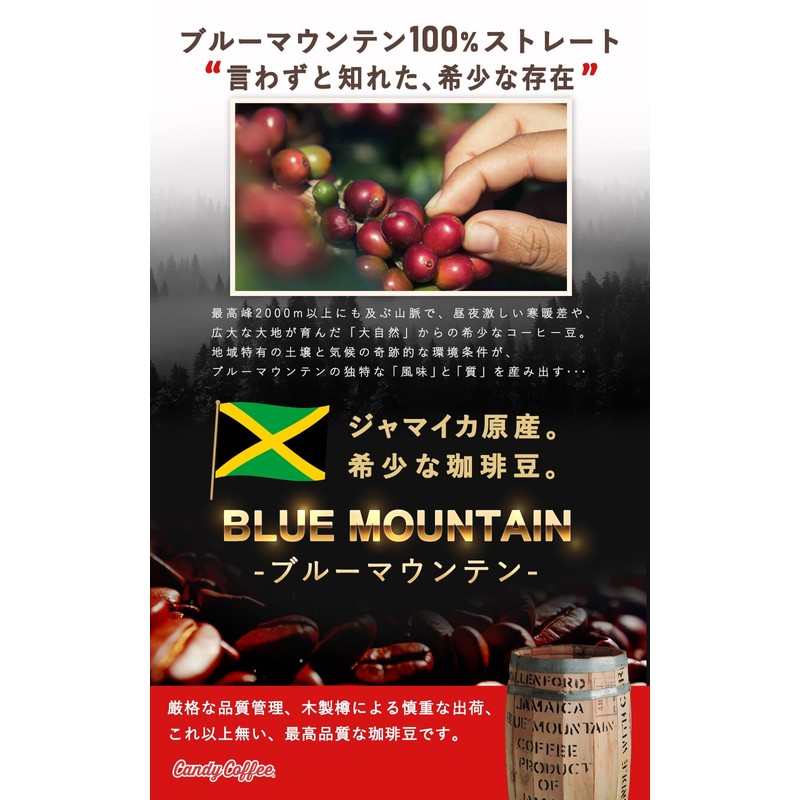 Candy Coffee Blue Mountain Coffee Beans 100% Straight Bluman Medium