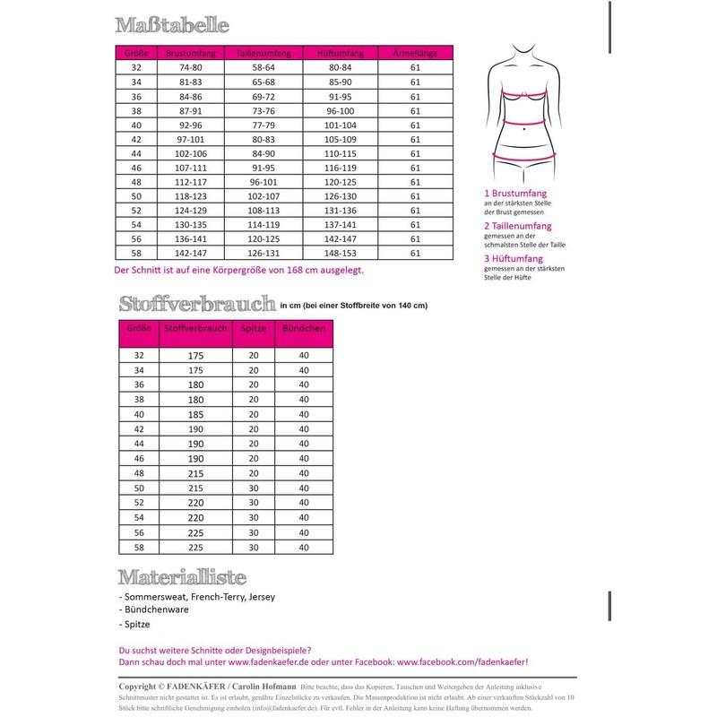 Amelie Women's Sewing Pattern 32-58 Paper Pattern