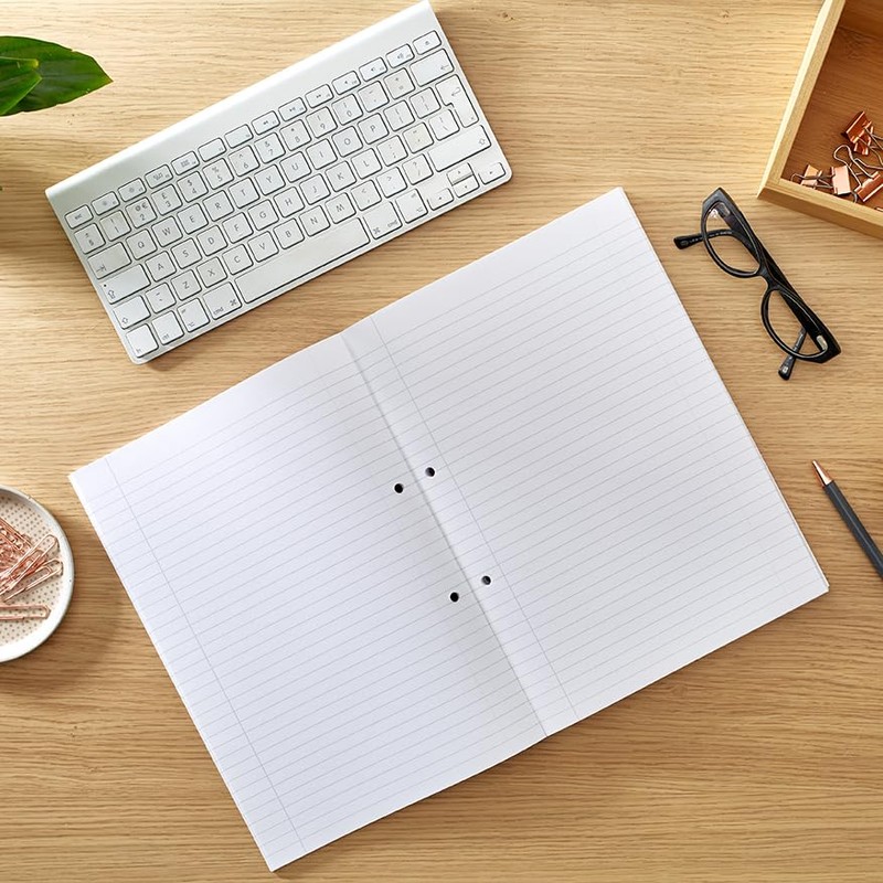 Varsity A4 8mm 400 Page Ruled/Margin Refill Pad, V4DCFM-0,Grey