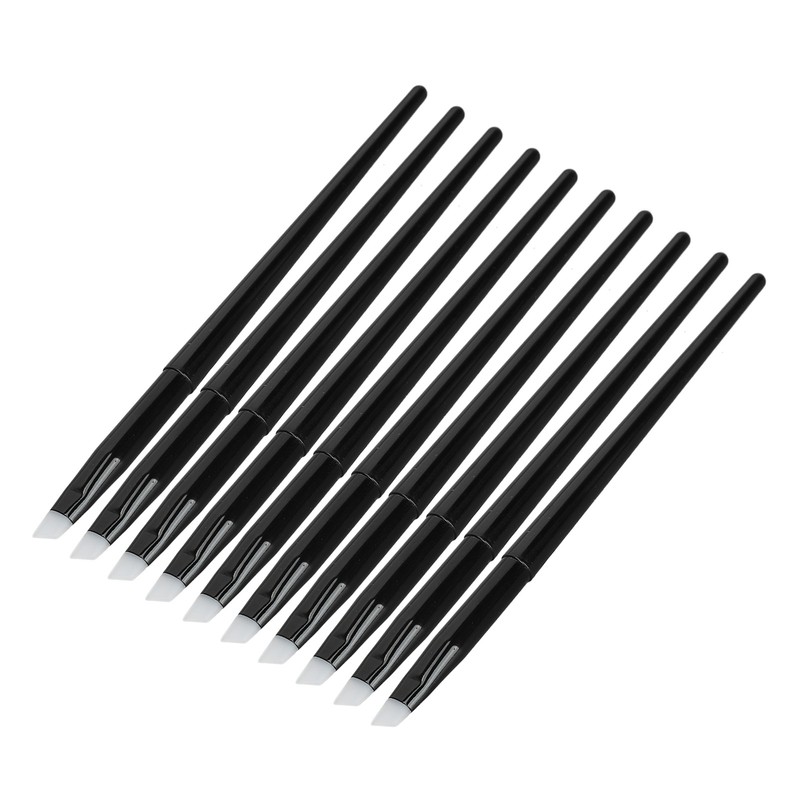 10pcs Eye Brush Angled Eyebrow Brush Silicone Eyebrow Liner Eyeshadow