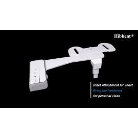 Hibbent Bidet Fresh Water Spray Kit Non Electric Toilet Seat Attachment with Dual Nozzle