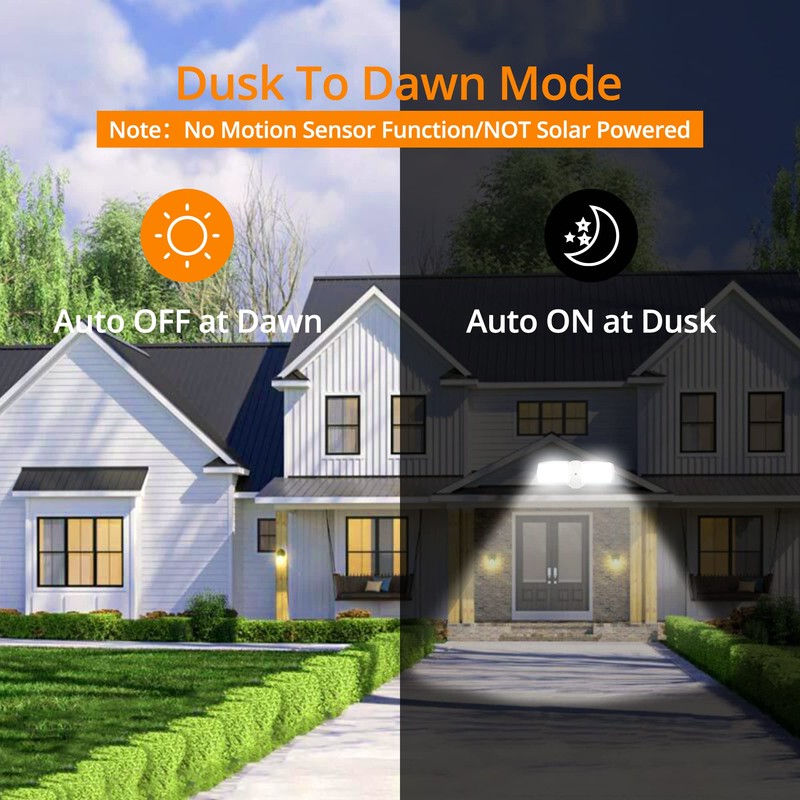 UME 2-Pack 19W Dusk to Dawn LED Security Light Outdoor,