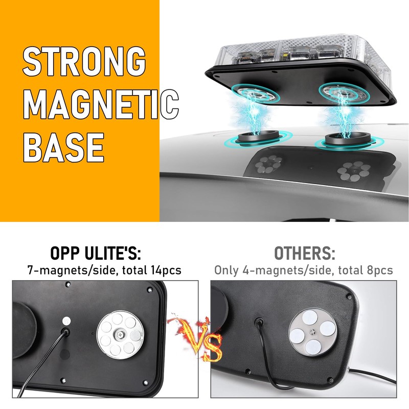 OPP ULITE Amber Strobe Light 16 Flashing Mode, 48pcs Led,
