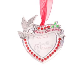 Christmas Tree Ornaments Home Decor Christmas Decorations Xmas Gifts Decorations Holiday Keepsake Gift Pendant Can Insert Photos (Red Dove)