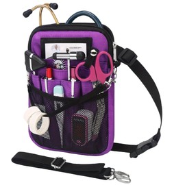 [DJAMINHERY] Nurse Waist Bag Medical Waist Bag Medical Gear Pocket Stethoscope Nurse Utility Belt Organizer Bag Bandage Scissors and More Storage (Purple)