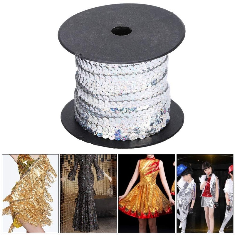 Sequin Trimming, 6mm 100 Yards, Sequin Cord, Decorative Accessories for