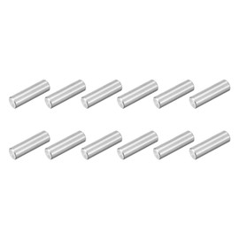 sourcing map 12Pcs M6 x 20mm 304 Stainless Steel Dowel Pin, Cylindrical Shelf Support Peg Pin Parallel Pin Fastener for Mechanical Manufacturing, Industry, Furniture Installation, Silver
