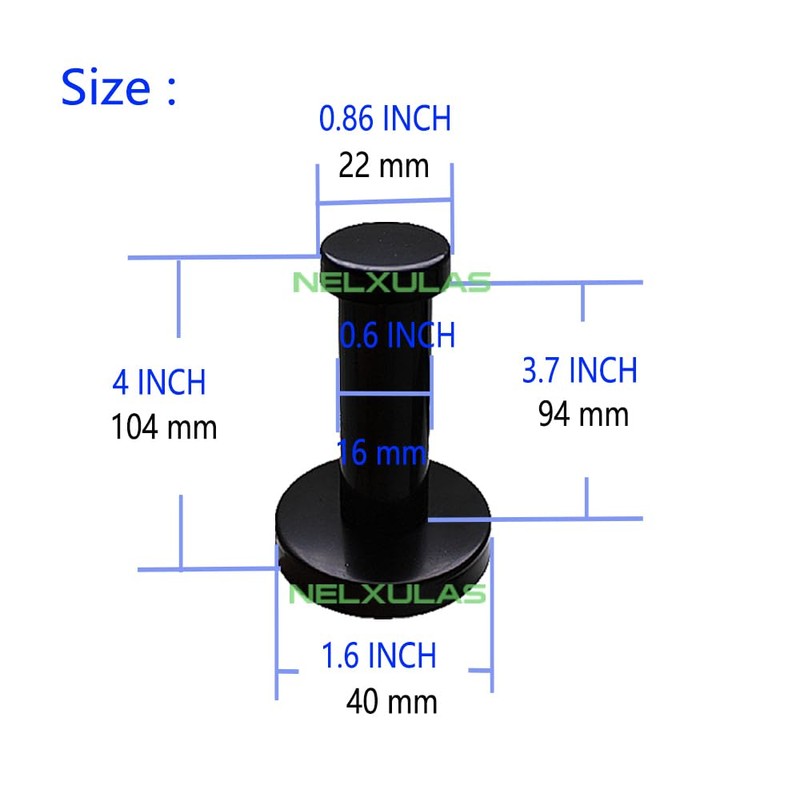 Classic Black Stainless Steel Heavy Duty Wall Mount Hooks, Bath