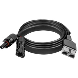 XRDS -RF 10AWG Tinned Copper Extension Cable with Protective Sleeve, Solar Connector to Anderson-Style 50A Plug, Heavy-Duty Cable for Outdoor Power Systems, RVs, and Battery Connections 5FT