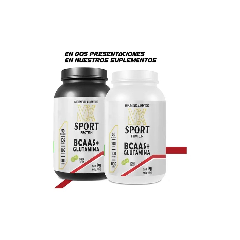 Aminoácidos Bcaas Glutamina Mx Sport 1 Kg Varios Sabores