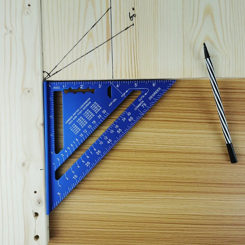ASNOMY Imperial Triangle Ruler - 7 Inch & 12 Inch