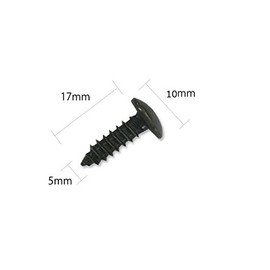 Round Plate tappingunezi (Iron/Chromate) 5 mm × 16 mm Pack of 10 Black MM50 – 0233 – 02