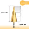 Ruidee 3Pcs Step Bits Set HSS Step Cone Drill Bit