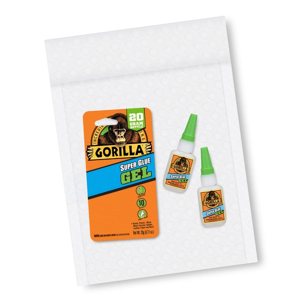 Gorilla Super Glue Gel, 20 Gram, Clear, (Pack of 2)