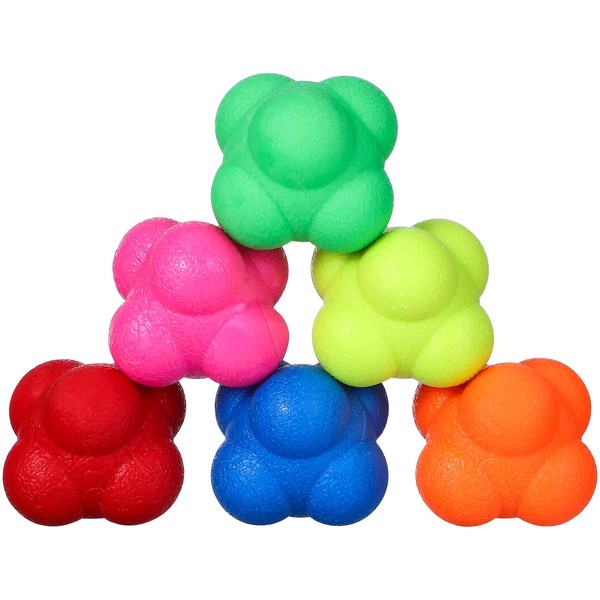 VORCOOL 6 Pcs Reaction Bounce Ball Agility Reaction Reflex Ball