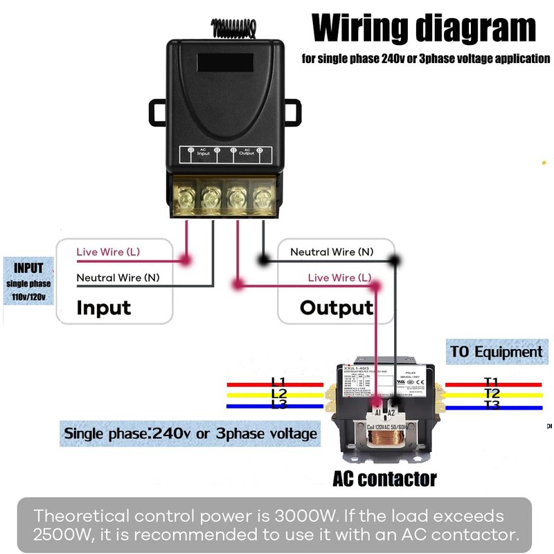 220v Remote Control Switch with 328ft Long Range,ac 120v Wireless
