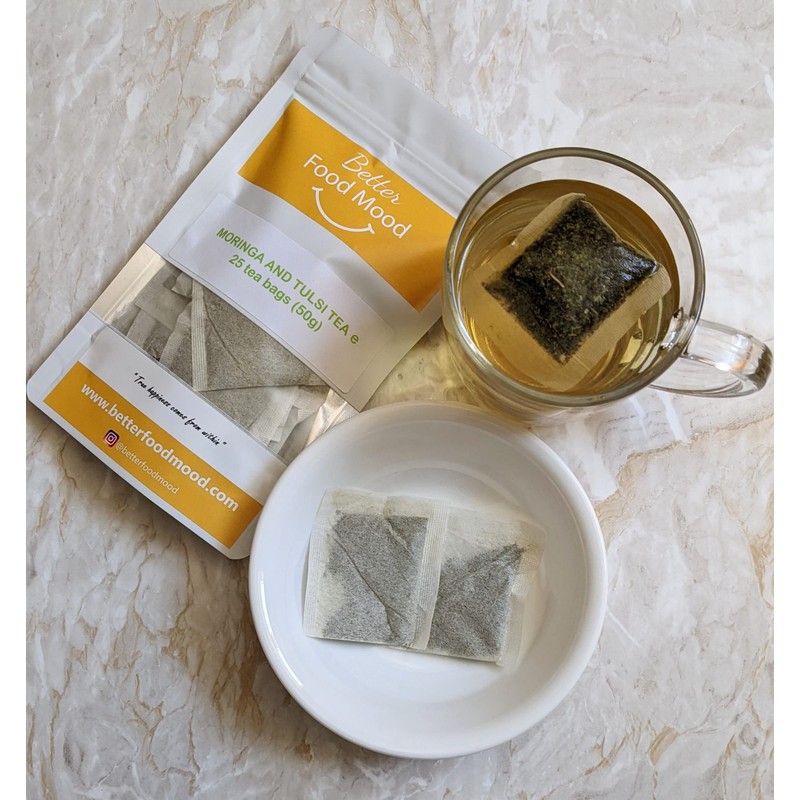 Superfood Holy Basil Moringa Tulsi Tea Herbal Tea (50 Tea