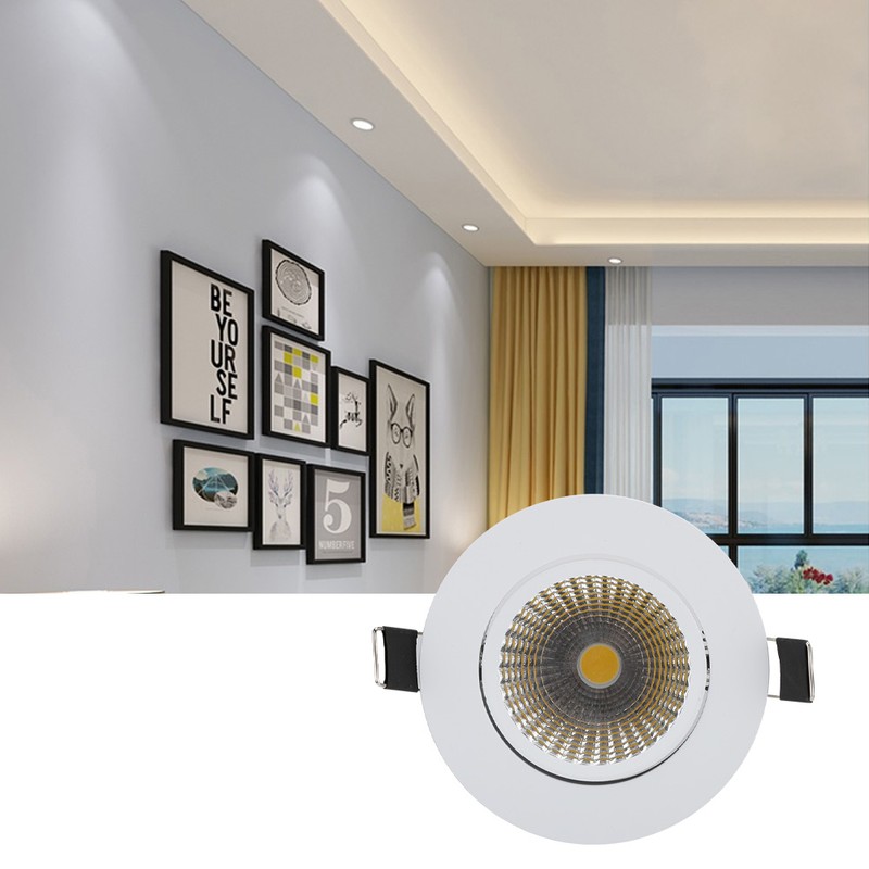 COB Aluminium LED Ceiling Light Recessed Downlight Indoor Decoration Lamp
