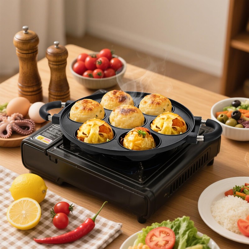 WUWEOT Aebleskiver Pan, Non Stick Appe Grill, 3.15" Appam Maker