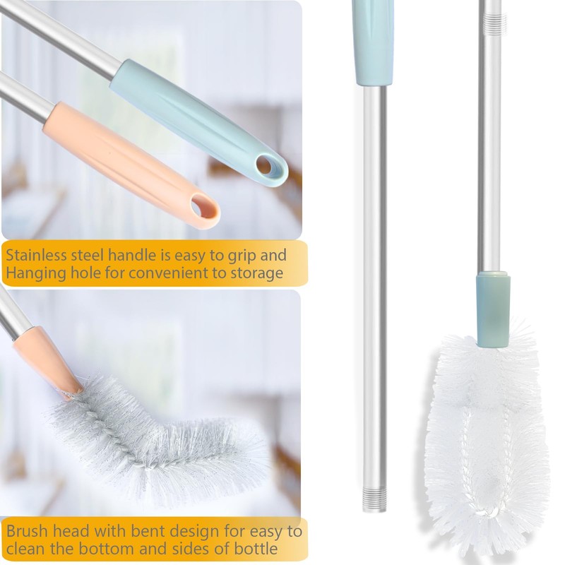 Water Bottle Cleaning Brush, 2 Pack 28inch Bendable Water Bottle