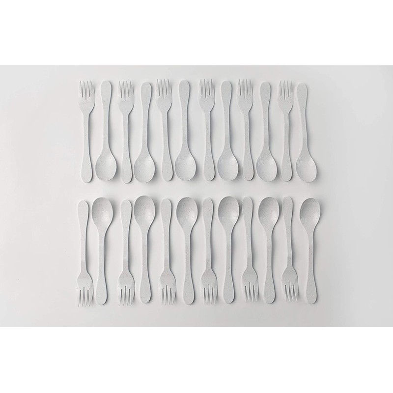 Knork Eco Plant Based 24 Pack Reusable Bamboo Flatware Set