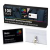 OfficeTree ® 100 professional premium plastic name tags with holder