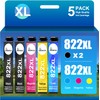 822XL Ink Cartridges Combo Pack Remanufactured for Epson 822XL Ink