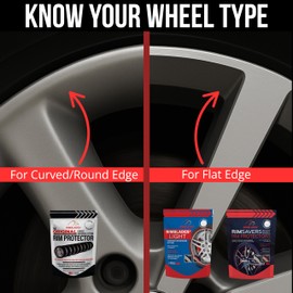 Orange Rim Protectors for Alloy Wheels by Rimblades Light - Fits Up to 22" X 4 Rims | Easy DIY Exterior Car Accessories | Protects Against Curb Rash