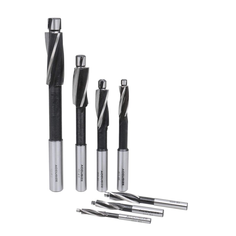 Accusize Industrial Tools 7 Pc Metric Hss Solid Capscrew Counterbore