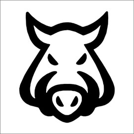 AMA SHOP PRESPACED BOAR STICKER BLACK COLOR MOD.1 pvc for decals wall mural car motorcycle helmet camper boat