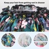 2 Packs Shower Cap Elastic Band Waterproof Bath Caps Double