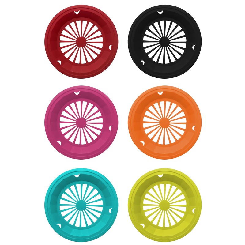 Young Wolf 24Pcs 6 Colors Heavy Duty Plastic Paper Plate
