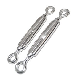 Turnbuckle M8 eyelet eyelet 2 pieces form A stainless steel EN 1.4401 tensioning screw A4 NIRO, Nirosta