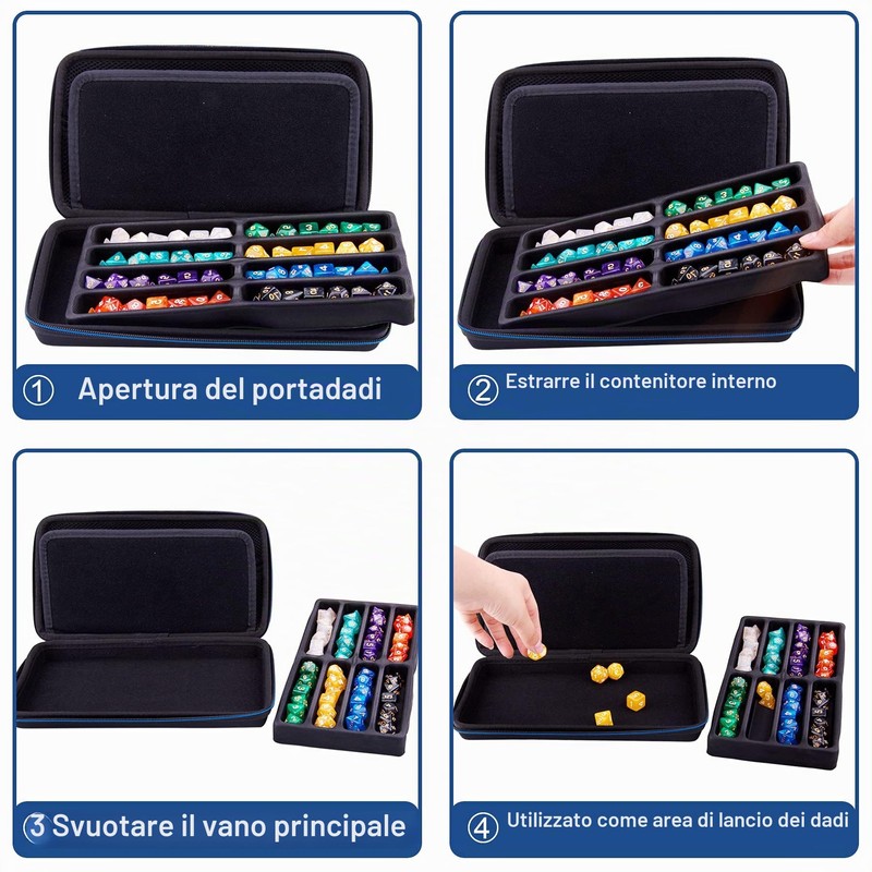 SIQUK Custodia per Dadi Custodia Organizer con Maniglia per DND