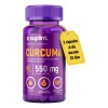 Suplemento De Cúrcuma Curcumina 1569 Mg 60 Cápsulas Sabor Sin